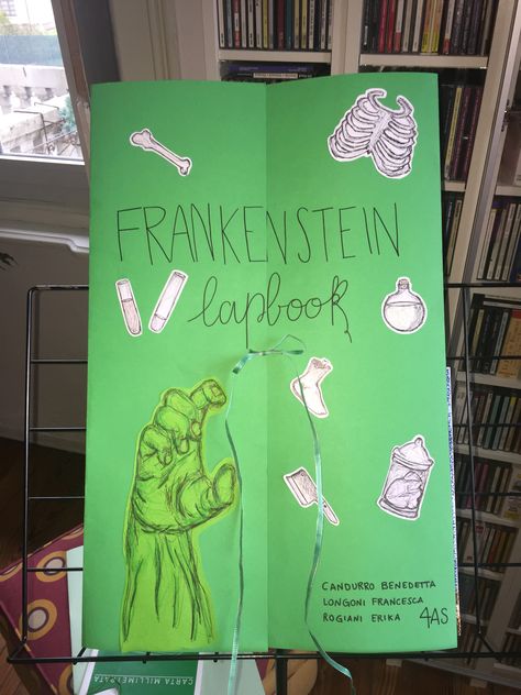 Frankenstein Lapbook @benedettacandurro Frankenstein Project High School, Lapbook Ideas Lap Books, Frankenstein Book, High School Project, Lap Book, Pop Up Book, Book Projects, Frankenstein, School Projects