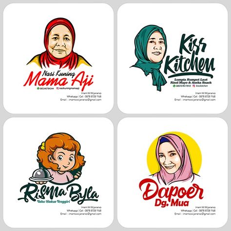 jasa inspirations, logo cafe, logo dapur bunda, logo karakter Logo Kuliner, Fashion Wall Art Printables, Logo Cafe, Kitchen Logo, Person Icon, Logo Character, Design Studio Logo, Visual Communication Design, Logo Face