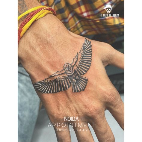 Eagle Tattoo at THE BOB TATTOOS Eagle Hand Tattoo, Eagle Tattoo On Hand, Power Tattoos, Ying Yang Tattoo, Power Tattoo, Yin Yang Tattoos, Tattoo Pictures, Double Headed Eagle, Sibling Tattoos