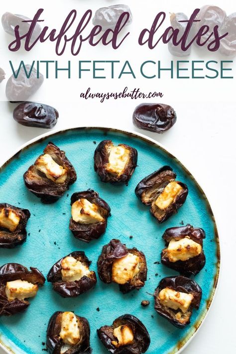 Meze Recipes, Savory Snack Recipes, Feta Cheese Recipes, Stuffed Dates, Bite Size Snacks, Best Christmas Recipes, Quick And Easy Appetizers, Easy Party Food, Impressive Recipes