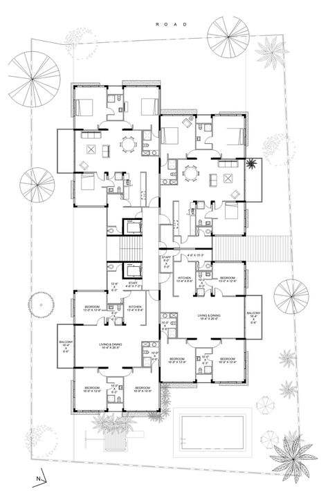 3 Bhk Residential Flat Site Plan Residential Building Site Plan, Housing Estate Plan, Residential Plan Architecture, Residential Architecture Apartment Floor Plans, 3 Bhk Apartment Plan, Apartment Site Plan Architecture, 4 Flats Building Plan, 3bhk Apartment Plan, Residential Building Plan Layout