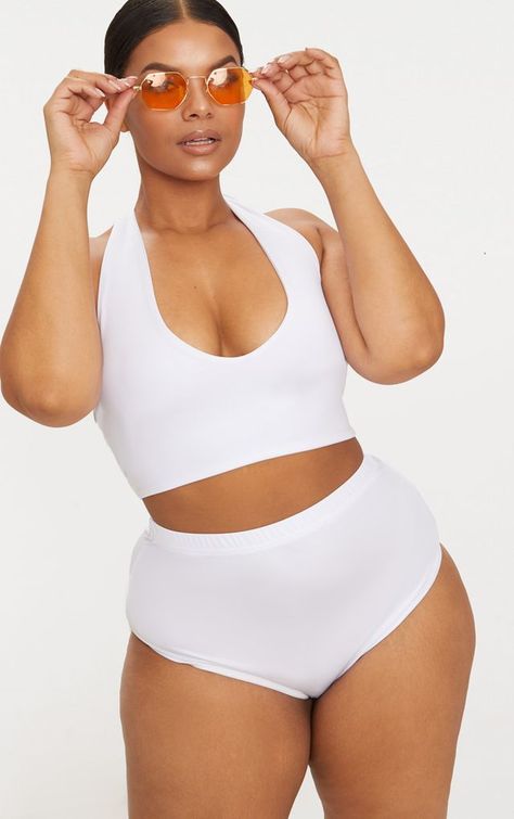 Plus Size Swimwear, Curvy Fashion, Plus Size Fashion, Bathing Suits, High Waist, Lingerie, High Waisted, Plus Size, White