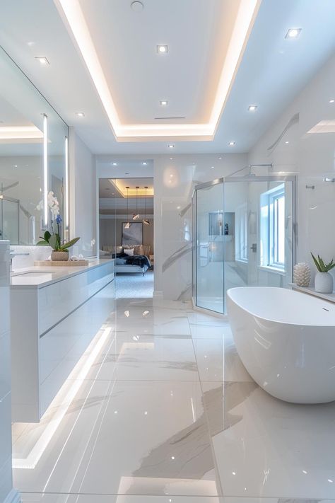 38 Luxury Bathroom Ideas for an Elegant Space Big Luxury Bathroom, Luxury Bathroom Master Baths Modern, Luxurious Bathroom Ideas, Bathrooms Luxury Modern, Dream Bathroom Luxury, Luxury Bathroom Master, Dream Bathrooms Luxury, Luxury Bathroom Ideas, Bathroom 2024