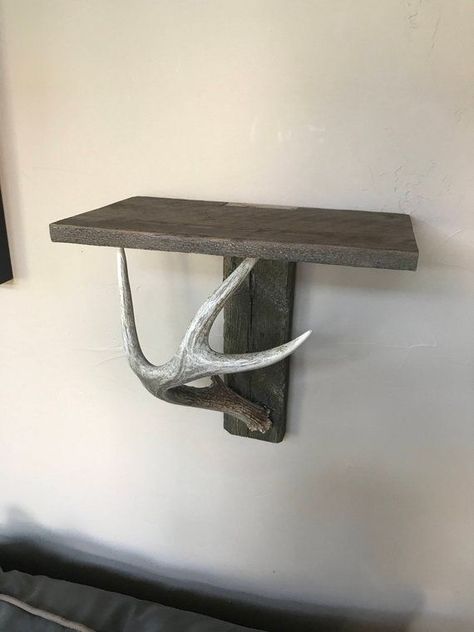 Deer antler shelf | Deer hunting decor, Deer antler decor, Deer decor Antler Shelf, Deer Antler Ideas, Antler Diy, Deer Hunting Decor, Euro Mounts, Antler Projects, Deer Antler Crafts, Antler Ideas, Deer Antler Decor