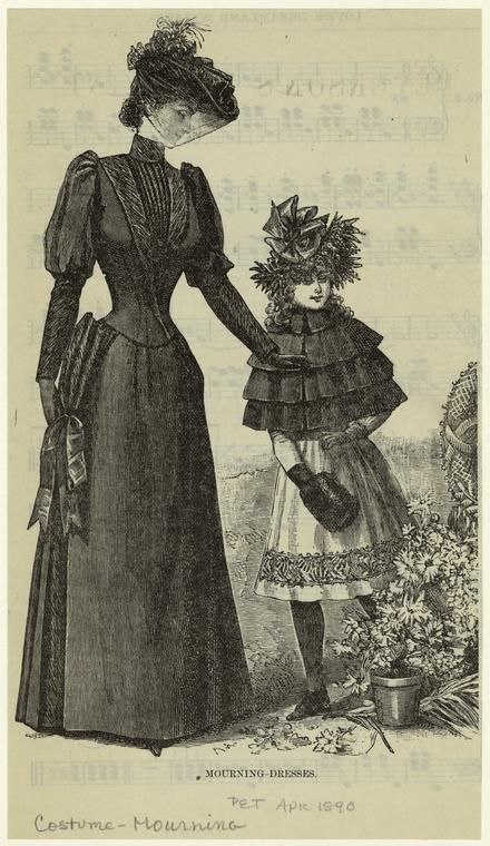 One of hundreds of thousands of free digital items from The New York Public Library. Black Dresses Victorian, Gothic Victorian Fashion Aesthetic, 1800s Costume, 1890 Dress, 1890 Fashion, Vestidos Anime, Victorian Age, 1890s Fashion, Victorian Ladies