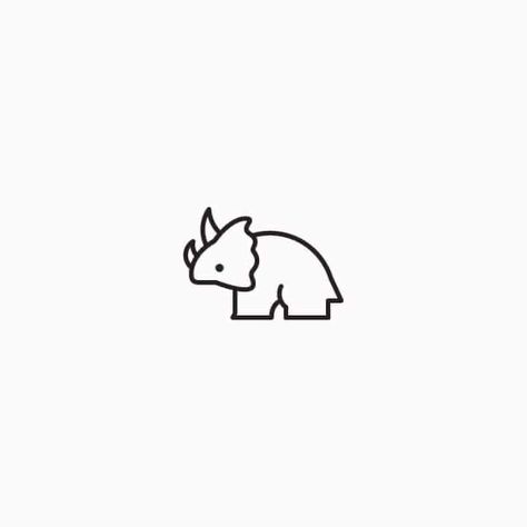 Rhino Tattoos, Rhino Drawing, Easy Dinosaur Drawing, Cute Rhino, Drawing Tattoo Ideas, Rhino Tattoo, Dino Drawing, Tattoo Cute, Baby Rhino