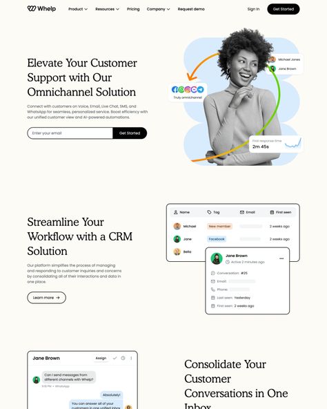 The Best Landing Page Examples For Design Inspiration - SaaS Landing Page B2b Landing Page Design, Resources Page Design, Saas Website Design Inspiration, About Me Page Design, Marketing Landing Page Design, About Page Design, One Pager Design, Landing Page Ui Design, Saas Landing Page