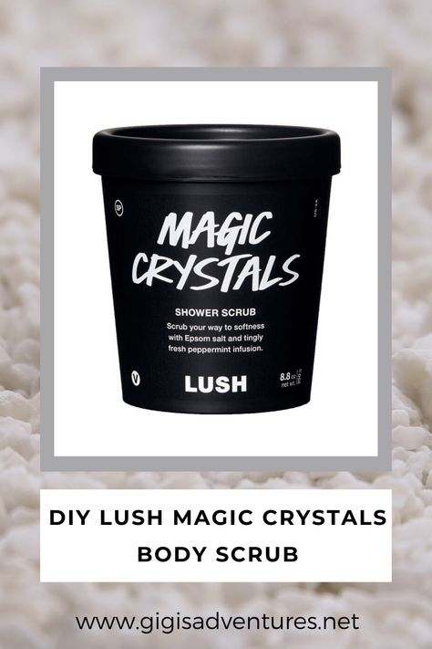 DIY Lush Magic Crystals Body Scrub - Lush Magic Crystals Copycat Lush Body Scrub, Lush Diy, Diy Lush, Lush Recipes, Diy Haircare, Magic Crystals, Scrub Diy, Face Body Scrub, Shower Scrub