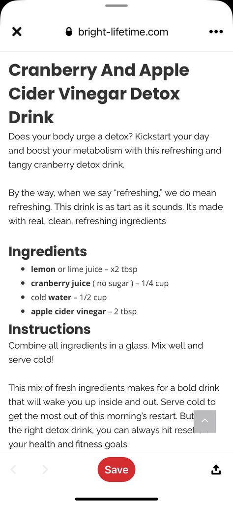 Apple Cider Cleanse, Apple Cider Vinger, Detox Cleanse Water, Optavia Diet, Cranberry Detox, Pineapple Juice Recipes, Nutrition Diet Plan, Cranberry Drinks, Apple Cider Vinegar Detox Drink