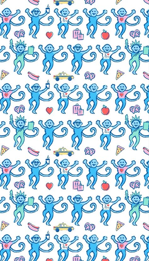 New York Roller Rabbit, Roller Rabbit Monkey, Summer Prints Wallpaper, Preppy Wall Collage, Preppy Aesthetic Wallpaper, Preppy Prints, Wallpaper Preppy, Iphone Wallpaper Preppy, Rabbit Wallpaper