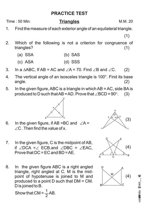 Class 9 Math Triangles Notes, Important Questions & Practice Paper Trigonometry Class 10 Notes, Maths Class 10 Formula Sheet, Similar Triangles Notes, Class 9 Maths Formula Sheet, Ias Study Material, 10th Grade Math, Triangle Math, 9th Grade Math, Class 10 Maths Question Paper