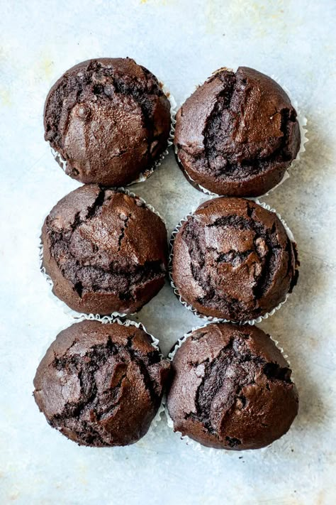 Chocolate Chunk Muffins, Choc Muffins, Choc Chip Muffins, Double Chocolate Chip Muffins, Dessert Halloween, Chocolate Chip Muffin Recipe, Chocolate Muffin Recipe, Jumbo Muffins, Double Chocolate Muffins