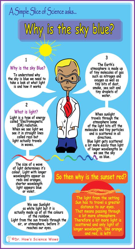 Basic Science For Kids, Why Is The Sky Blue, Science Chart, Everyday Science, Earth Science Lessons, Science Trivia, Educational Tips, Chemistry Basics, Physics Lessons