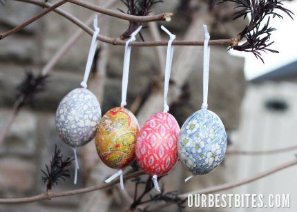 OK, sorry to be repetitive, but I like this site better for silk-tie egg dyeing. I really want to do this!! Silk Dyed Eggs, Recipes For Busy Moms, Dyed Eggs, Blown Eggs, Our Best Bites, Egg Ornaments, Easter Ornaments, Easter Egg Tree, Egg Tree