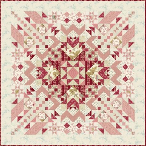 Edyta Sitar Quilts, Mystery Quilt Patterns, Super Bloom, Medallion Quilts, Basket Quilts, Red And White Quilts, Spring Quilts, Medallion Quilt, Laundry Basket Quilts