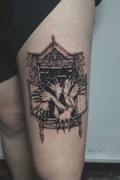 Russianmystic 
:
:
#mystic #graphic #art #tattoo Graphic Art Tattoo, Woodcut Tattoo, Mystical Tattoos, Occult Tattoo, Mommy Tattoos, Metal Tattoo, Spooky Tattoos, Gothic Tattoo, Tattoo Style Drawings