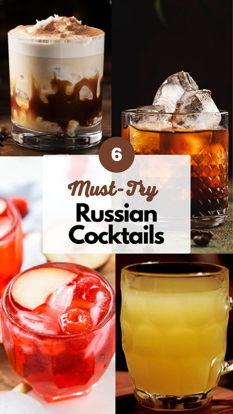 Russian Cocktails Russian Drinks, Russian New Year, Russian Cocktails, Russian Vodka, Liqueur Drinks, Honey Wine, Cherry Liqueur, Cocktails To Try, Vodka Recipes