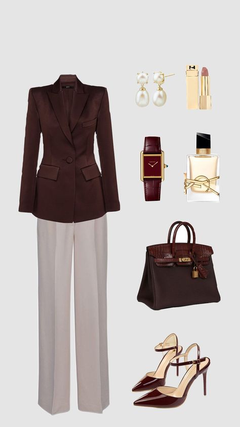 #oldmoney #aesthetic #outfit #fitinspo #itgirl #rich #elegant #workoutfit #classy #blazers Creme Blazer Outfit Womens Fashion, Rich Asian Outfit, Creme Blazer Outfit, Rich Wife Outfit, Rich Woman Aesthetic Classy, Rich Outfit Ideas, Royal Outfits Classy, Madrid Outfits, Business Attire Women