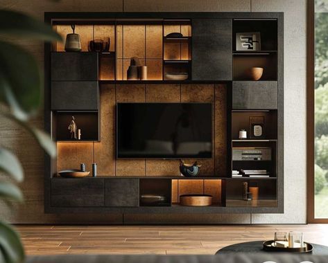 Tv Unit With Showcase Design, Hall Showcase, Open Kitchen Partition Ideas, Kitchen Partition Ideas, Wall Showcase Design, Wall Showcase, Showcase Designs, Unit 01, Tv Unit Furniture Design