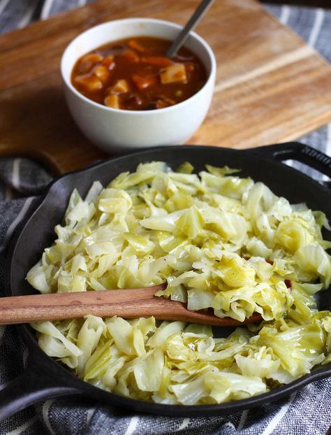 Irish Buttered Cabbage | 12 Tomatoes Irish Cabbage Recipes, Irish Cabbage, Crockpot Cabbage Recipes, Irish Dinner, Buttered Cabbage, Cabbage Stew, 12 Tomatoes Recipes, Irish Butter, Baked Potato Casserole