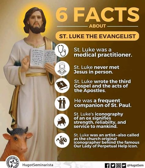 St Luke The Evangelist, Luke The Evangelist, St Luke, Catholic Beliefs, Some Interesting Facts, Gospel Of Luke, Saint Quotes Catholic, Saint Luke, Womens Bible Study