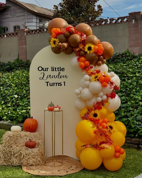 ✨ Our Little Pumpkin is Turning One! ✨🎃 This weekend, we had the absolute pleasure of creating a magical first birthday setup for an adorable little one! From charming pumpkins to warm fall colors, this “Our Little Pumpkin” theme was the perfect way to celebrate this special milestone. 🍂🧡 Every detail was designed to capture the cozy, autumn vibe, making it a memorable day for family and friends. Whether it’s a first birthday or any special celebration, we bring your theme to life with crea... Magical First Birthday, Pumpkin Patch Birthday Party, Birthday Setup, Pumpkin Patch Birthday, Party Balloons Diy, Fall Party Themes, Fall Birthday Parties, Turning One, Fall Birthday