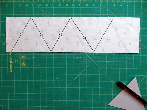 Knotted Cotton: How to make bunting - a faster and less fiddly method How To Make Bunting, Bunting Tutorial, Triangle Template, Make Bunting, Sewing Videos, Basement Studio, Mini Bunting, Frixion Pens, Christmas Bunting