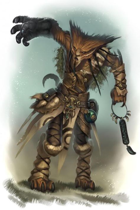 Bugbear Druid, Bugbear Character Art, Character Art Cute, Dungeons And Dragons Art, Fantasy Races, Dnd Art, D&d Dungeons And Dragons, Dungeons And Dragons Homebrew, Creature Feature