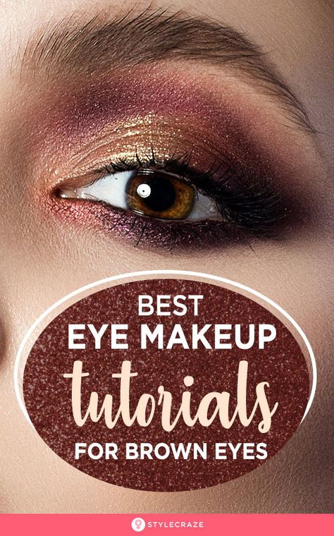 Bright Brown Eyes, Makeup Looks Fancy, How To Make Brown Eyes Pop, Eyeshadow Looks Brown Eyes, Brown Eyes Eyeshadow, Eye Makeup For Brown Eyes, Simple Eyeshadow Tutorial, Brown Eye Makeup Tutorial, Makeup Tips For Brown Eyes