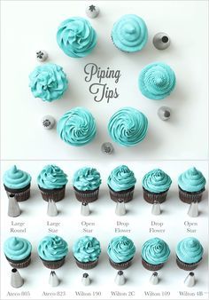 Cupcake Frosting Tips, Frost Cupcakes, Deco Cupcake, Baking Conversions, Cupcake Decorating Tips, Cupcake Cake Designs, Frosting Tips, Icing Tips, Cake Decorating Piping