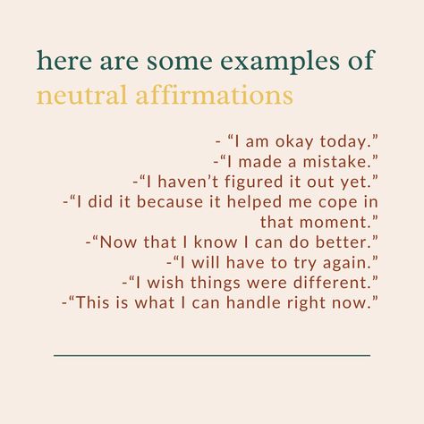 How Neutral Self-Talk Can Radically Change Your Life — THE EDGE Neutral Affirmations, Inspirational Quotes Encouragement, I Am Okay, Healing Journaling, Manifestation Meditation, I Can Do Anything, Inspirational Quotes With Images, Positive Self Talk, Words Of Affirmation