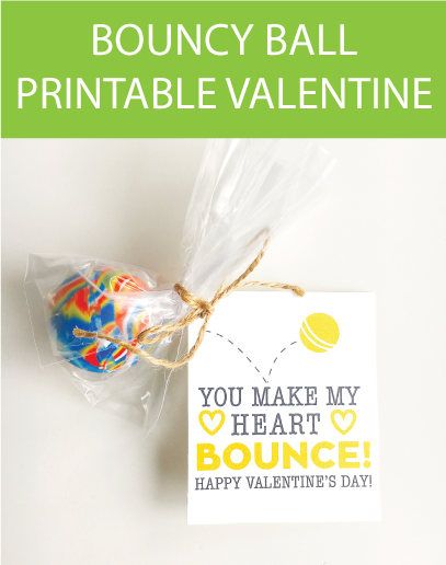 Bouncy Ball Valentine, Printable Valentines Day Cards, Bouncy Ball, Printable Valentine, Class Gift, Valentines School, Valentine Candy, Snack Bags, Valentine Card