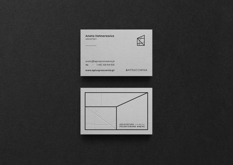 A+PRACOWNIA | Architect on Behance Architecture Business Cards, Buisness Cards, Identity Design Inspiration, Graphic Design Business Card, Name Card Design, Visiting Card Design, Presentation Cards, Business Card Design Creative, Online Logo Design