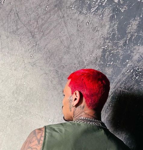 BREEZY on Instagram: "UNDER THE INFLUENCE 🎥 coming soon 👽" Chris Brown Hair, Brown Red Hair, Chris Brown Funny, Brown And Pink Hair, Chris Brown Wallpaper, Breezy Chris Brown, Red Brown Hair, Black Men Street Fashion, Men Street Fashion