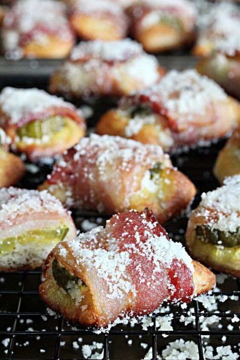 Pickle Bites, Freezable Dinners, Pillsbury Pizza Crust, Pillsbury Pizza, Molasses Cookies Recipe, Wrapped In Bacon, Egg Roll Recipes, Bread And Butter, Game Day Food