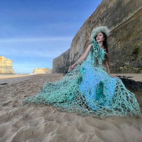 Sea Inspired Fashion, Commercial Fishing, Marine Creatures, Park Rangers, Recycled Dress, Ocean Pollution, Oak Island, Park Ranger, Sea Inspired