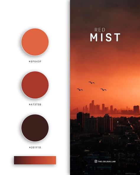 Urban Color Palette, Flat Color Palette, Gradient Color Design, Website Color Palette, Pantone Colour Palettes, Color Design Inspiration, Orange Color Palettes, Web Colors, Desain Editorial