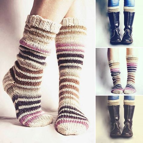 Boot Socks Knitting Pattern, Crochet Slipper, Woolen Socks, Socks Knitting, Lazy Weekend, Knit Projects, Sock Knitting, Socks Pattern, Knitted Socks