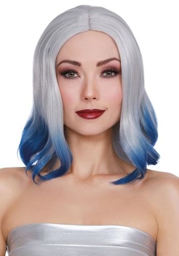 Dip Dye Wig Grey/Blue #Sponsored #Dye, #spon, #Dip, #Wig Dye Wig, Black Hair With Blonde Highlights, Raven Halloween, Blue Dip Dye, Costumes College, Wigs Cosplay, Blue Wig, Frontal Hairstyles, Long Brown Hair