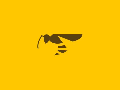 Wasp logo by Damian Patkowski | Dribbble Wasp Logo, Logo Bee, Sarra Art, Honey Logo, Honey Photography, Bee Drawing, Typographic Logo, Bee Tattoo, Photography Logo Design