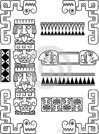 Mexican Graphic Design, Latin American Folk Art, Mayan Glyphs, Aztec Symbols, Mayan Tattoos, Mexican Art Tattoos, Maya Art, Hipster Background, Aztec Culture