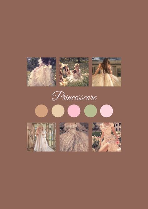 Fairycore Color Palette, Princesscore Fashion, Mood Board Fashion, Princess Dress, Mood Boards, Color Palette, Color, Art