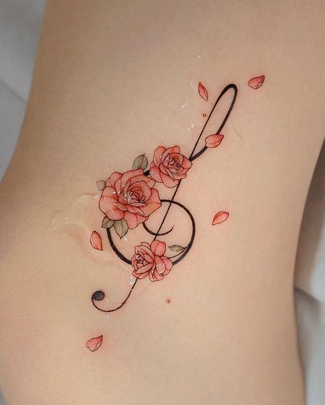 Beach Tattoos, Instagram Roses, Music Tattoo Designs, Note Tattoo, Simple Tattoo Designs, Tatuaje A Color, Beautiful Tattoo, R Tattoo, Small Hand Tattoos