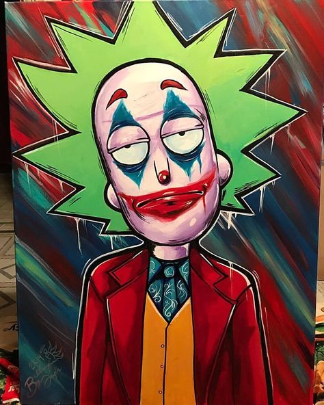 The Joker, Rick And Morty, Phone Case, For Free, Green, Red, Hair