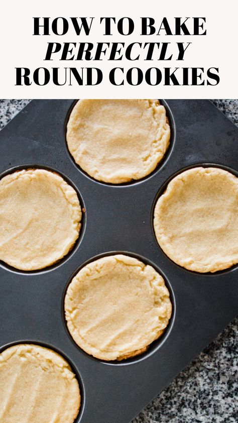 My not so secret trick to baking perfectly round cookies every batch! This muffin top pan I use to bake cookies is the best amazon cooking gadget! #amazonhome #kitchen #baking #bakeware #cooking #holidaybaking #cookies Cookies In Muffin Top Pan, Peanut Butter Thumbprint Cookies, Muffin Top Pan, Perfect Cookies, Pumpkin Pie Cheesecake, Twix Cookies, Peanut Butter Cookie Dough, Cookie Ball, Cheesecake Cookies