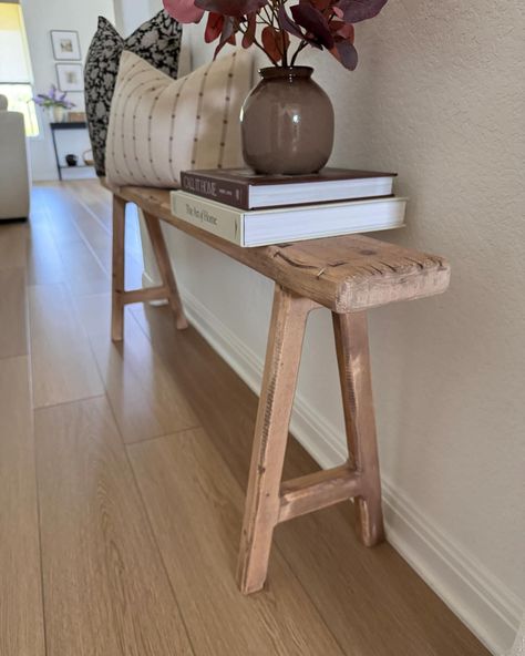 Sunday Morning Views ⛅️ Comment “BENCH” for a link to shop this post! 🍁 And Use Code “Jennifer27” to save 27% off ($100+ off) my rustic wood bench 🙌🏼🍂 I recently gave my entryway hallway a glow up + I love the finished look! 😍 This gorgeous handmade bench from Etsy is *chef’s kiss* and I’m loving my new rusted fall arrangement for $20! 🙌🏼 Rustic Wood Bench, Vintage Inspired Skinny Bench, Modern Organic Home Decor, Fall Styling, Modern Home #etsyfinds #rusticbench #vintageinspired #targeth... Indoor Bench Decor, Handmade Bench, Rustic Wood Bench, Organic Home Decor, Modern Organic Home, Organic Home, Home Decor Fall, Rustic Bench, Fall Arrangements