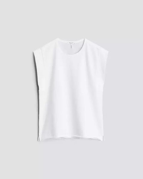 Buy the Mix Media Muscle Tee | rag & bone White Muscle Tee, Muscle Tee, Hold Ups, Mix Media, Muscle Tees, Fashion Advice, Rag & Bone, Cotton Tshirt, Personal Style