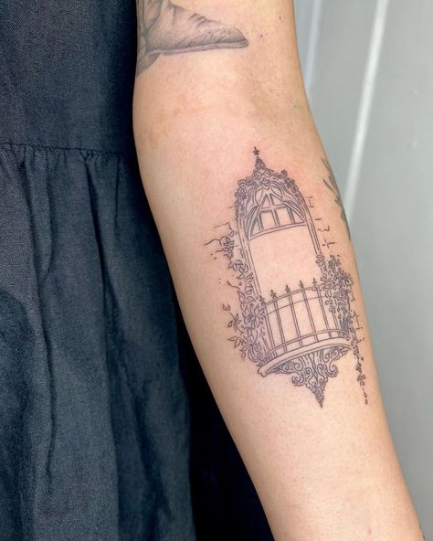 gothic window for zareth 🖤 i just want to live here forever ✨Done at @angelkissesstudio 💫DM for August . . . #tattoo #latattooartist… | Instagram August Tattoo, I Just Want To Live, Goth Architecture, Window Tattoo, Victorian Tattoo, Architecture Window, Stained Glass Tattoo, Dna Tattoo, Gothic Window