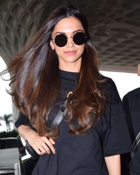 Deepika Padukone Long Hair, Bollywood Hair Color, Deepika Hair Color, Dark Brown Global Hair Colour, Brown Hair For Indian Skin, Brown Hair Colors For Indian Skin, Global Highlights Hair Colour, Hair Color Indian Skin, Balayage Hair Indian Skin