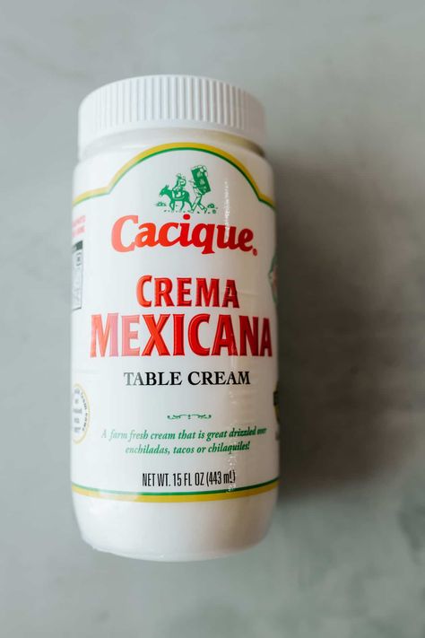 How To Make Mexican Crema, Mexican Table Cream Recipes, How To Make Crema Mexicana, How To Make Crema, Mexican Crema Recipe Sour Cream, Mexican Crema Uses, Crema Mexicana Recipe, Mexican Creme, Mexican Crema Recipe